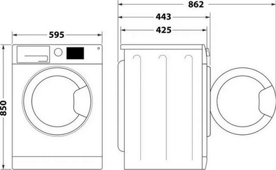 Lavatrice Indesit MTWSE 61294 WK EE, 6 kg, 1200 xhiro, e bardhë