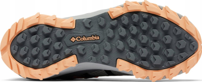 Këpucë trekingu Columbia Peakfreak II W, për goca, taban gome, gri me portokalli