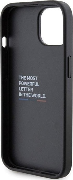 Mbrojtëse telefoni BMW M Series BMHCP15SGSPCCK, për iPhone 15 6.1", me mbajtëse për dorë e për tavolinë, karbon, e zezë
