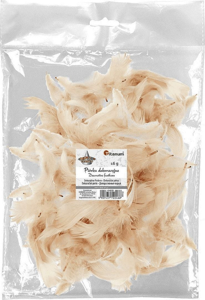Pupla për dekor Feather Wand Down, 16 g, bezhë