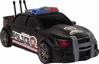 Makina lodër policie Police Sports Car, shkalla 1:16, efekt zanor, e zezë