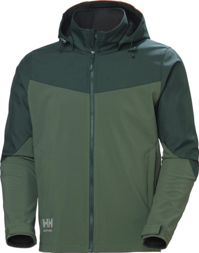 Xhaketë Helly Hansen Oxford 1, e papërshkueshme nga uji, me kapuç, jeshile, XL