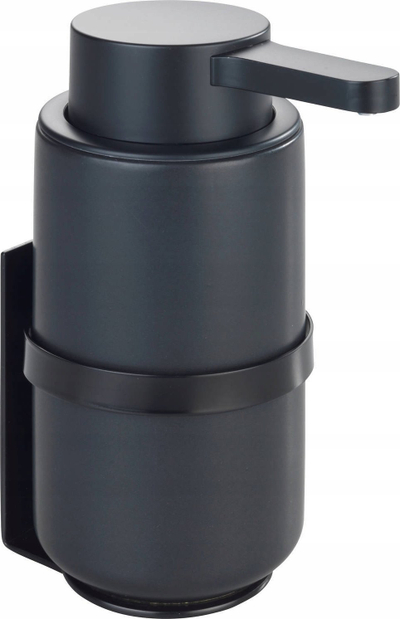 Dispenser sapuni i lëngshëm Wenko Woya, 250 ml, qeramikë plastike, gri e errët