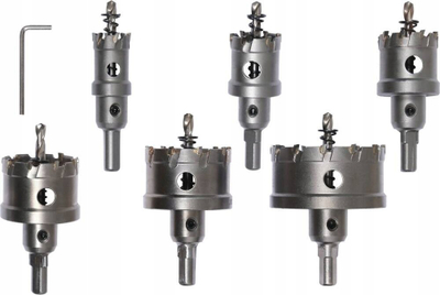 Set freza vrimash për metal Yato YT-44077, 6 copë, karbid, gri metalike