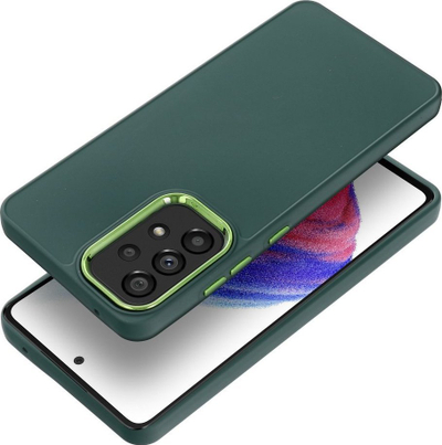 Kllaf telefoni OEM Frame për Samsung A52 A52s, TPU PC, me mbrojtje kamere, jeshil i errët