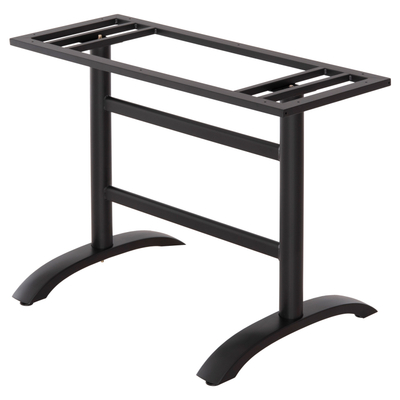 Bazë dyshe tavoline Metal HM468.11, 100x40x73 cm, e zezë mat