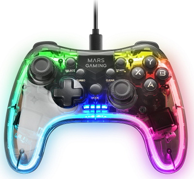 Gamepad Mars Gaming MGP-C, RGB, USB-C, i zi