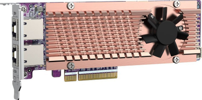 Kartë rrjeti QNAP QM2, PCIe, 10GbE RJ-45, me ftohës bakri