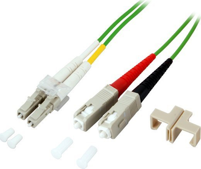 Kabllo optike LOGON PROFESSIONAL Fiber Patch 50/125, OM5, 2m, SC me LC, e gjelbër