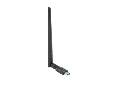 Мрежен адаптер Lanberg NC-1200-WIE, USB 3.2, безжичен интернет, 1200Mbps, црн