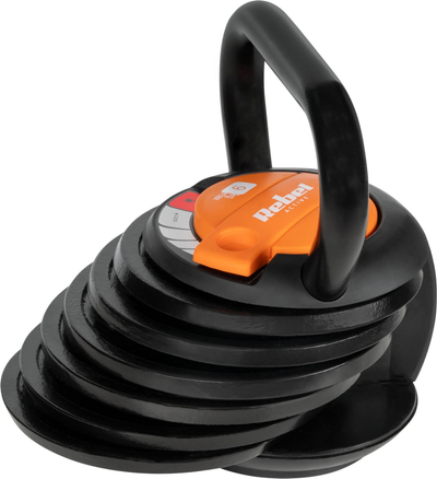 Kettlebell Rebel Active, автоматско прилагодување 2.3 9kg, леано железо, црн