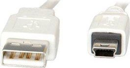 Kabllo USB Value USB-A - miniUSB, 3m, e bardhë