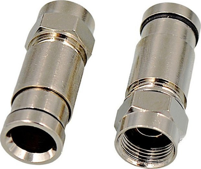 Konektor kompresimi F RGTec RG6, diametër 4.8 mm, metalik