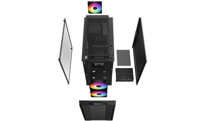Kasë DeepCool CC360 ARGB Mini Tower, e zezë