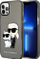 Maskë telefoni Karl Lagerfeld KLHCP12MHNKCTGK, iPhone 12 12 Pro 6.1", me shkëlqim, gri e tejdukshme
