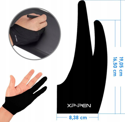 Dorezë për vizatim XP-Pen Universal Glove, lycra, madhësi e vetme, e zezë
