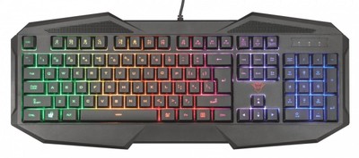 Tastierë gaming Trust GXT 830-RW Avonn, USB, RGB, layout US, e zezë