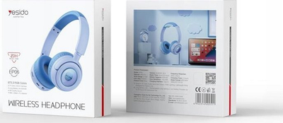Kufje on-ear Yesido EP06, Bluetooth 5.3, bateri 400mAh, blu
