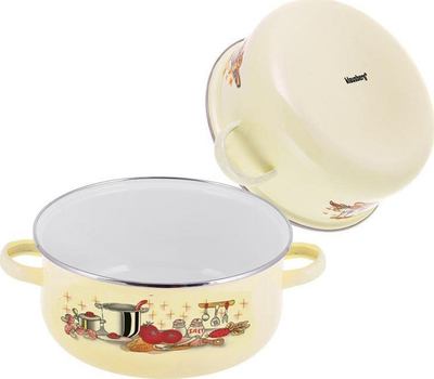 Set tenxhere dhe tiganë Klausberg KB-7170-RD, 10 pjesë, emaluar, të kuqe