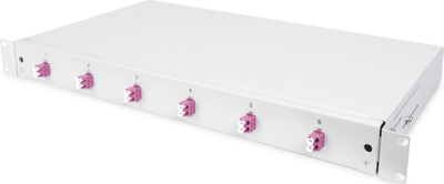 Kuti shpërndarëse optike Digitus DN-96330-4, 1U, 6 porta LC OM4, gri