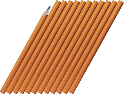 Laps marangozësh Carpenter, 18cm, set 12 copë, vijë e zezë