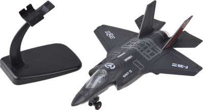 Lodër avion luftarak Jokomisiada F-35, metal, me dritë dhe zë, i zi