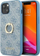 Mbulesë telefoni Guess GUHCP13S4GMRBL për iPhone 13 mini 5.4\", me unazë, blu
