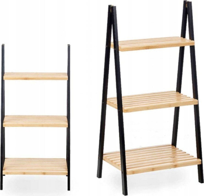 Raft shkalle STARLEY, bambu natyrale, 3 rafte, i zi