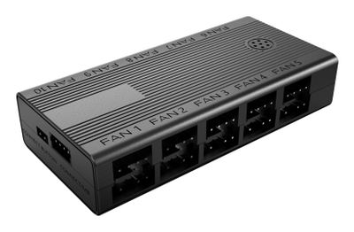 Hub ventilatorësh Mars Gaming MF-HUB, 10x PWM ARGB, për PC