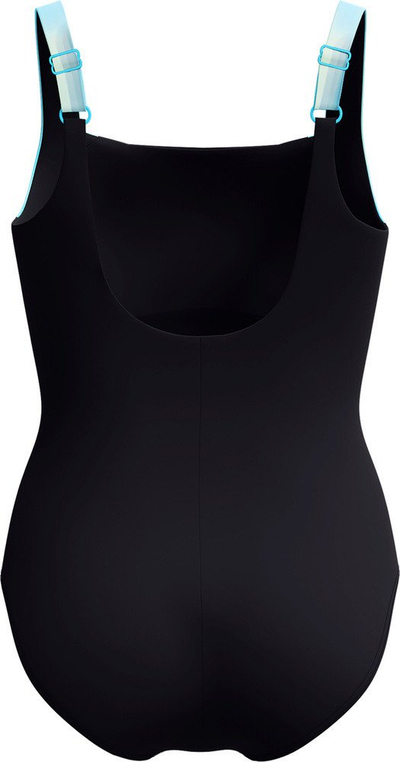 Kostum banje për femra Speedo LunaLustre, shaping, i zi turquoise