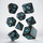 Set zare Q Workshop 20 Years My Very First Dice Set 7, 7 copë, turke me të zeza