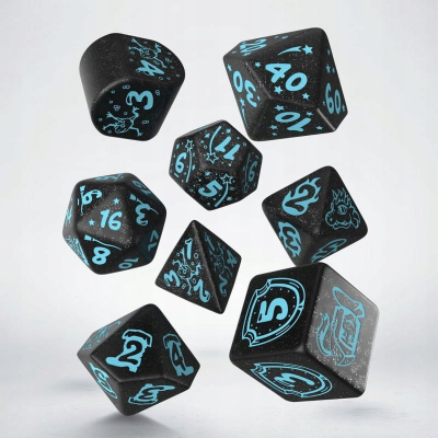 Set zare Q Workshop 20 Years My Very First Dice Set 7, 7 copë, turke me të zeza