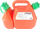 Kanoçe karburanti STIGA Combican, dy ndarje 5L 2L, gryka derdhjeje, portokalli