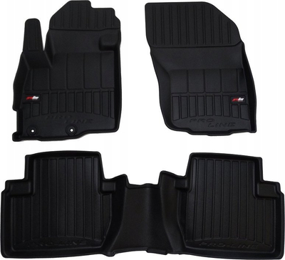 Tapeta gome FROGUM ProLine për Mitsubishi Outlander II, set me 3 copë, 2006-2012, të zeza