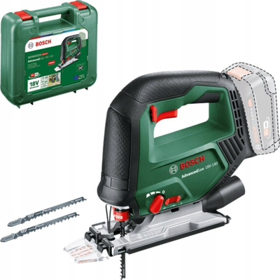 Pendularна безжична пила Bosch AdvancedSaw 18V 140, бесчеткаст мотор, сечење 140 mm во дрво, зелена