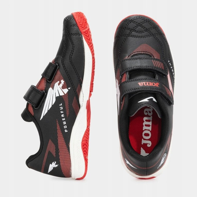 Këpucë futbolli indoor për fëmijë Joma Powerful 2501, taban gome, të zeza