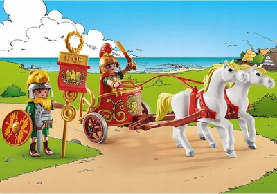 Set lojrash Playmobil Asterix 71543, karrocë romake, 31 copa, shumëngjyrësh