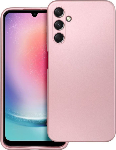 Këllëf telefoni Metallic për Samsung Galaxy A25 5G, TPU, rozë metalike