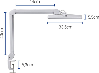Llambë tryeze MAUL MAULintro LED, 52 cm, me kapëse, e bardhë