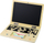 Lodër druri për mësim Blackboard Laptop, dërrasë e zezë me shkumës, kube me shkronja, shumëngjyrëshe