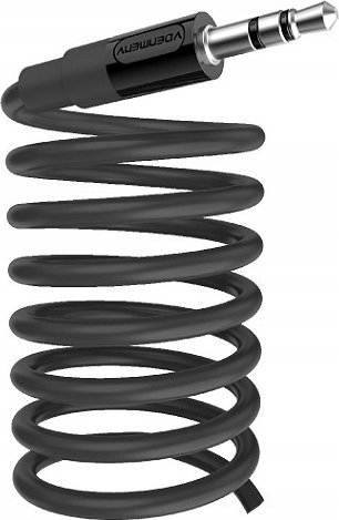 Аудио кабел Denmen DX02, 3.5 mm стерео, 2 m, црн