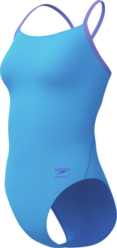 Rrobë banje grash Speedo Club Training Solid Flyback 2.0, kompresion i lartë, material Endurance+, blu