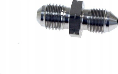 Lidhës bulkhead TurboWorks AN3 M10x1.25, çelik inox, ngjyrë argjendi