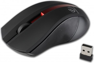 Maus Rebeltec Galaxy, wireless, USB, i zi dhe i kuq