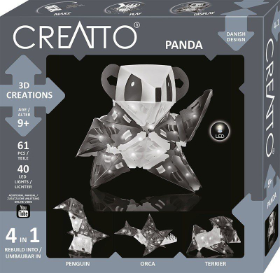 Lodër krijuese Thames and Kosmos Creatto Panda, 61 pjesë, 40 drita LED, shumëngjyrëshe
