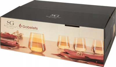 Set gotash Secret De Gourmet, xhami 0.45L, 6 copë, portokalli