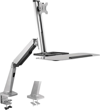 Рамен држач за монитор за маса LogiLink BP0040, 13"-32", до 8 kg, црн