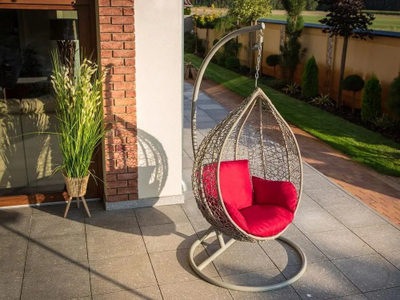 Jastëk për karrige varëse cocoon swing nest, i butë, për ambiente të brendshme dhe të jashtme, gri