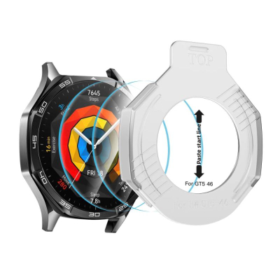 Xham mbrojtës Tech-Protect Easy Set+ për Huawei Watch GT 5 46mm, set me 2 copa, i tejdukshëm