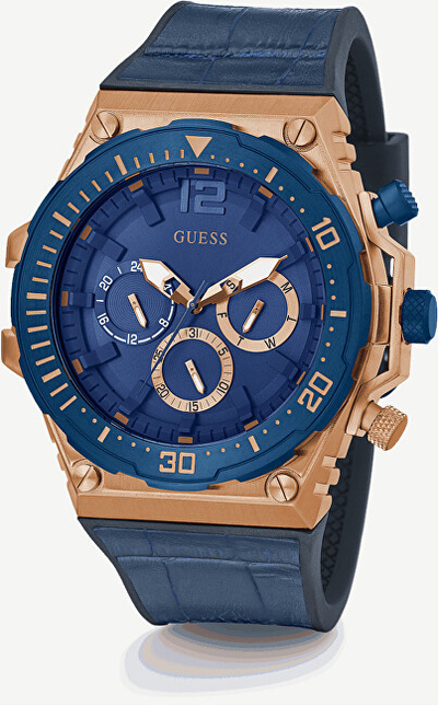 Orë dore për meshkuj Guess Venture GW0326G1, e kaltër e errët